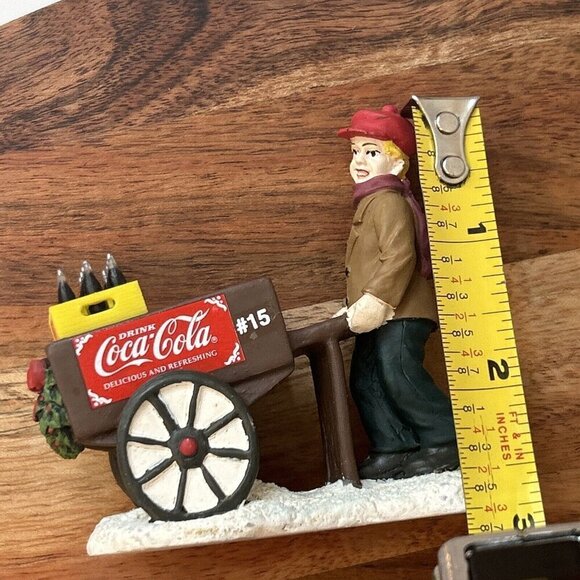 Vintage 1996 Coca Cola Town Square Collection Vendor Boy 64339 Christmas Village - Picture 14 of 16